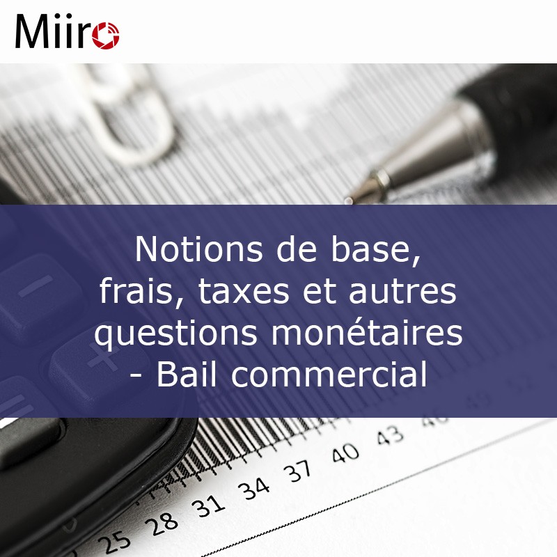 Basic Concepts, Fees, Taxes and Other Financial Issues – Commercial Lease